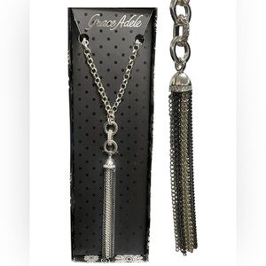 NEW Grace Adele Silver Tassel Necklace